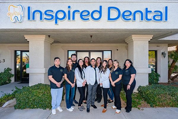 Dentist Las Vegas NV Team In Front Of Sunset Office